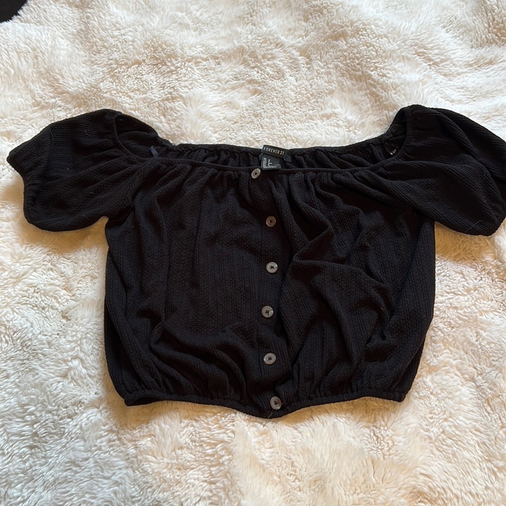 Forever 21 Cropped Off-Shoulder Top